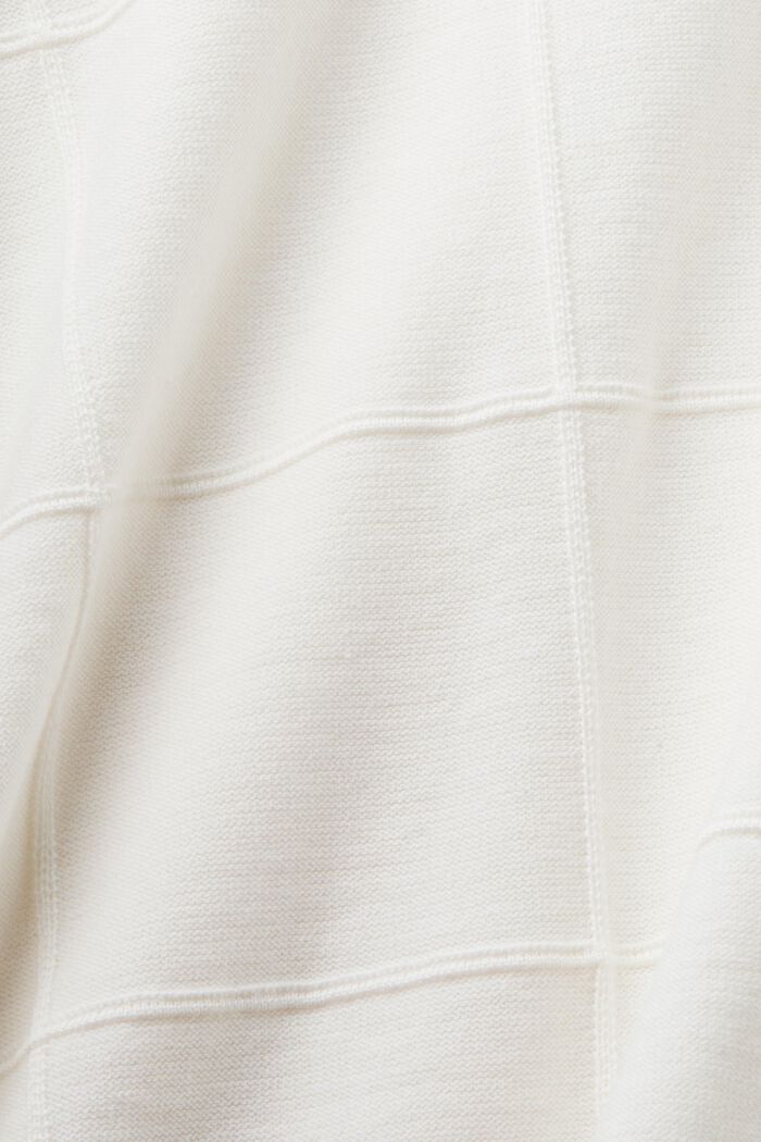 Sweter w fakturalną kratę, OFF WHITE, detail image number 5