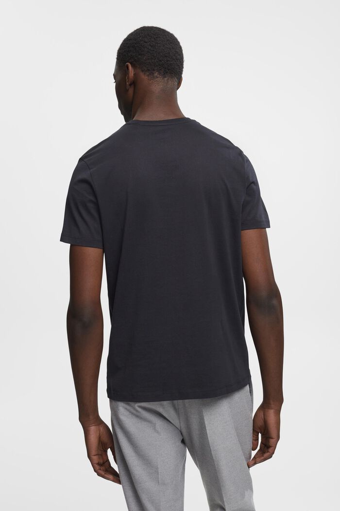 T-shirt z bawełny pima, slim fit, BLACK, detail image number 3