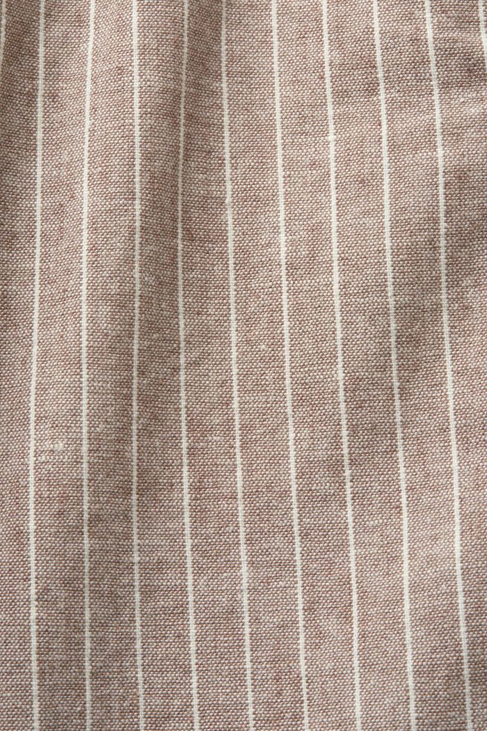 Szorty chino w paski, mieszanka bawełny i lnu, BEIGE, detail image number 8