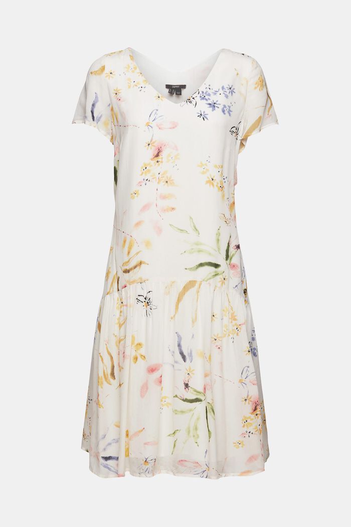 Szyfonowa sukienka z kwiatowym wzorem, LENZING™ ECOVERO™