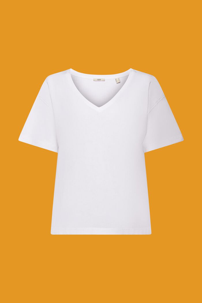 T-shirt oversize, TENCEL™, WHITE, detail image number 5