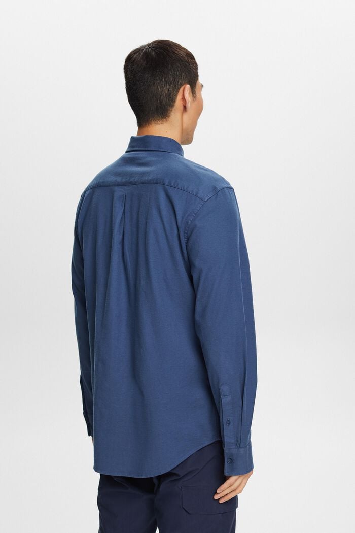 Koszula z diagonalu, fason regular fit, GREY BLUE, detail image number 3
