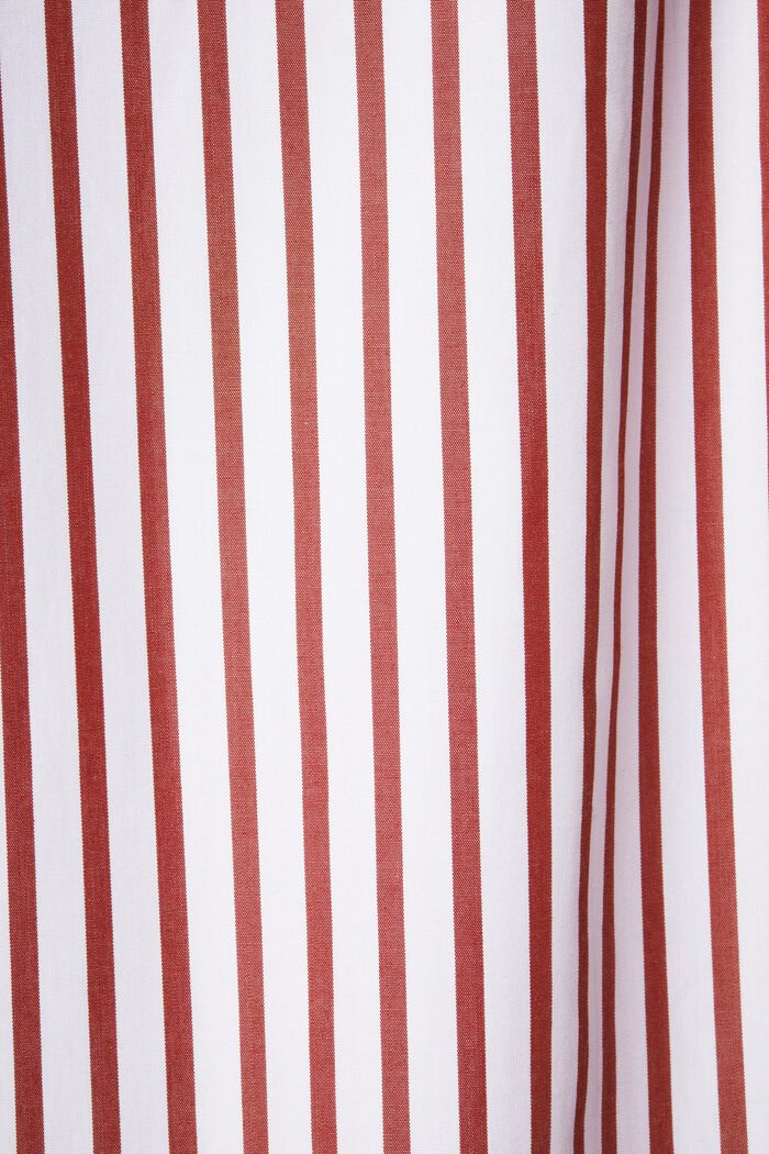 Koszula z paski z popeliny bawełnianej, DARK RED, detail image number 4