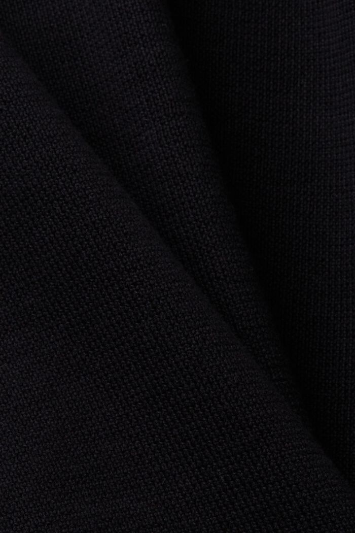 Rozpinany sweter, 100% bawełna, BLACK, detail image number 5