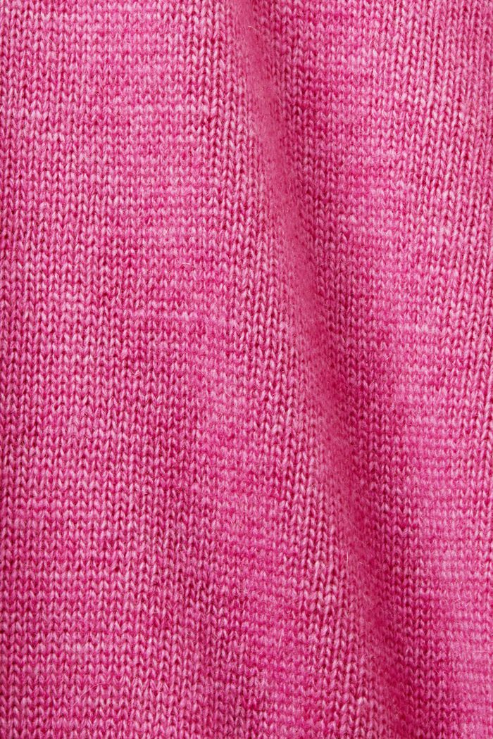 Sweter z półgolfem z mieszanki wełnianej, PINK FUCHSIA, detail image number 5