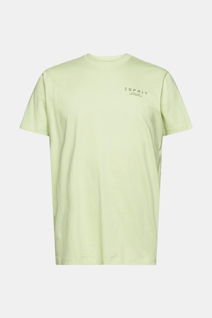 T-shirt z dżerseju z nadrukiem z logo, LIGHT GREEN, detail image number 6