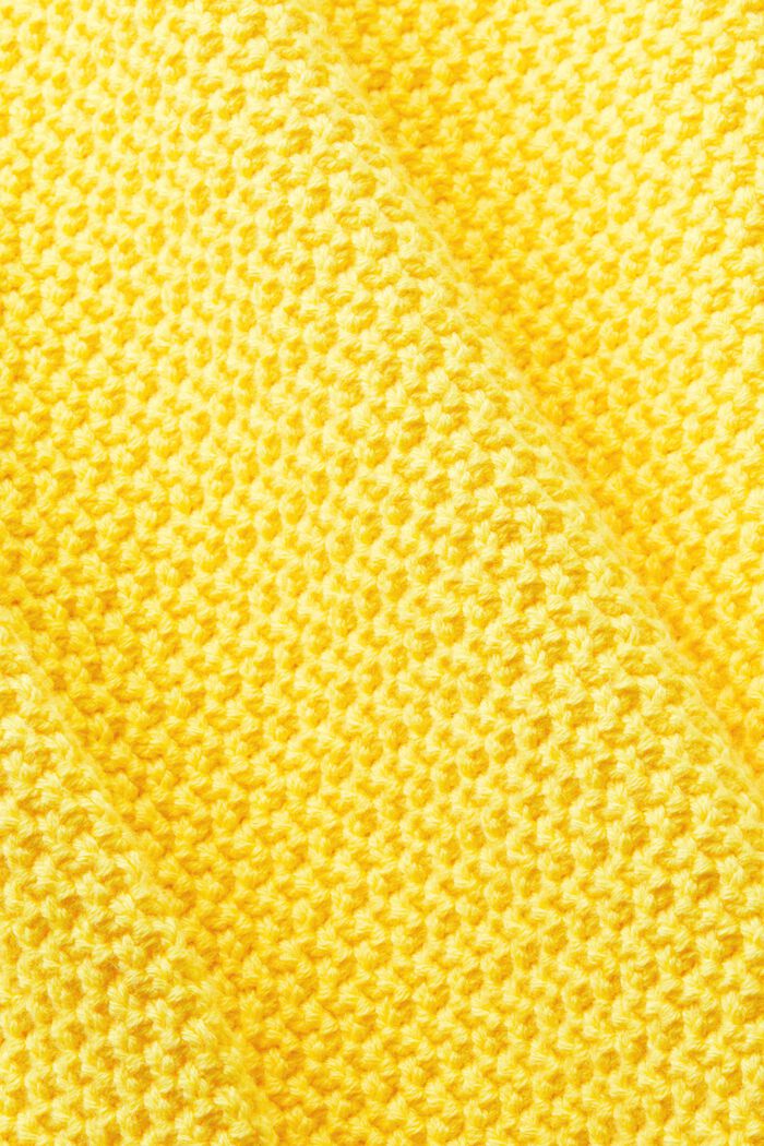 Bawełniany sweter z dekoltem w serek, YELLOW, detail image number 5