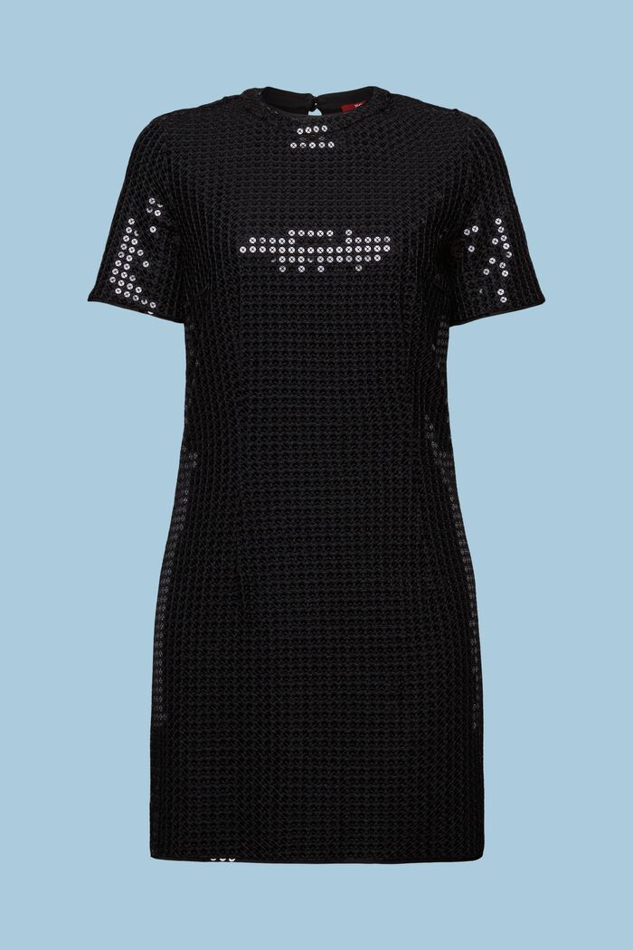 Cekinowa sukienka mini, BLACK, detail image number 6