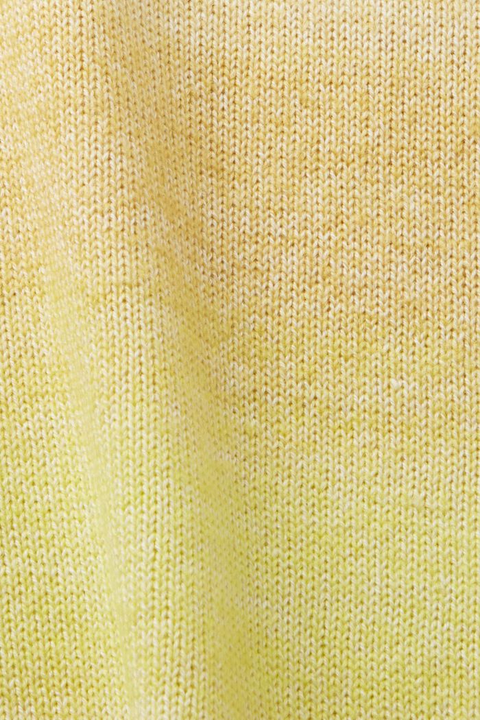 Sweter z krótkim rękawem, mieszanka bawełniana, BRIGHT YELLOW, detail image number 5