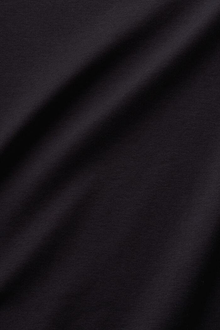 T-shirt z łódkowym dekoltem, BLACK, detail image number 5