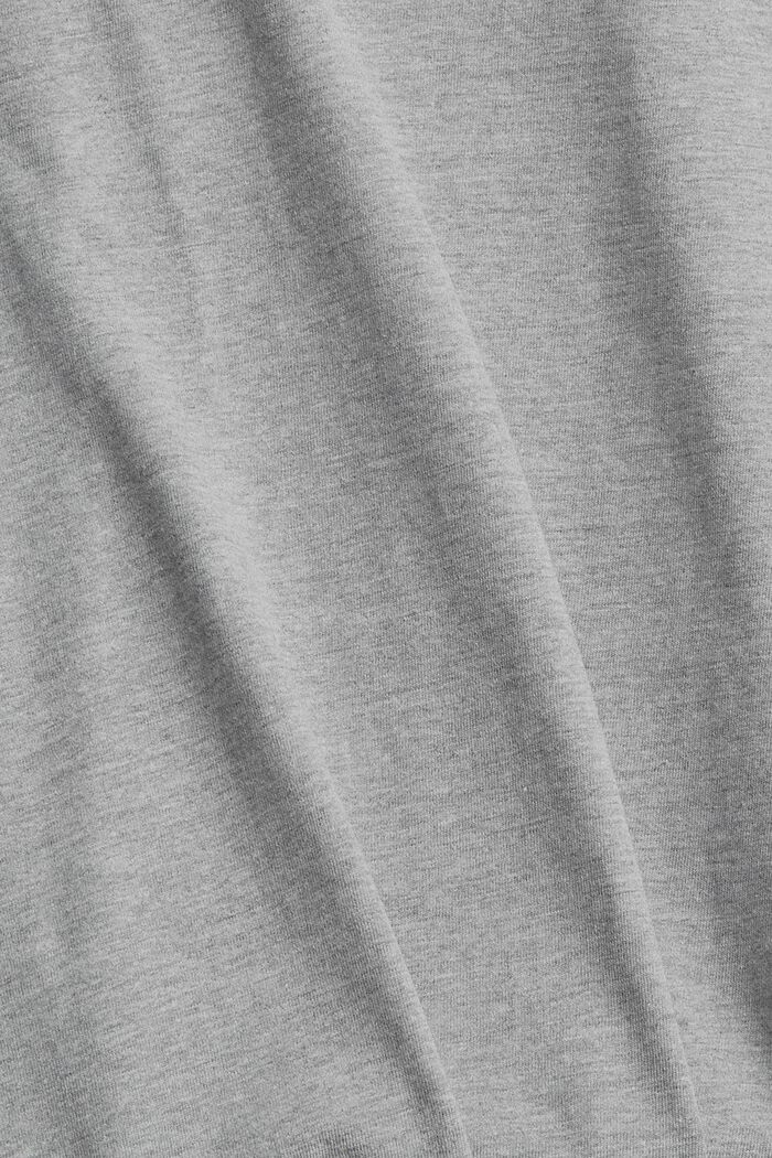T-shirt z dżerseju z nadrukiem, mieszanka bawełny ekologicznej, MEDIUM GREY, detail image number 4