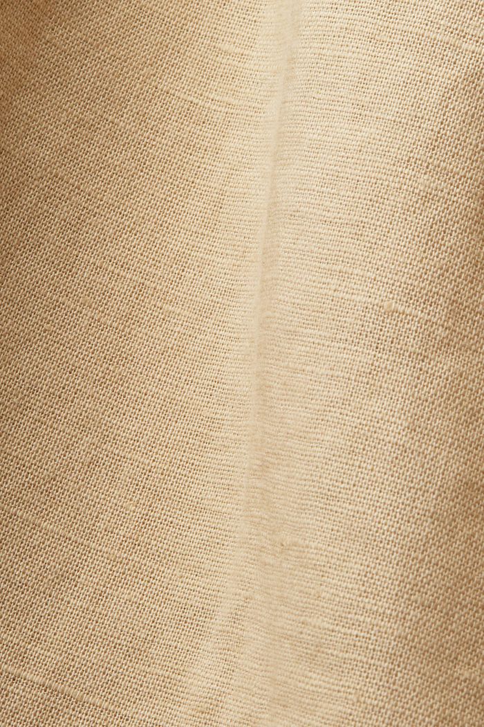 Spódnica midi, mieszanka lnu i bawełny, SAND, detail image number 6