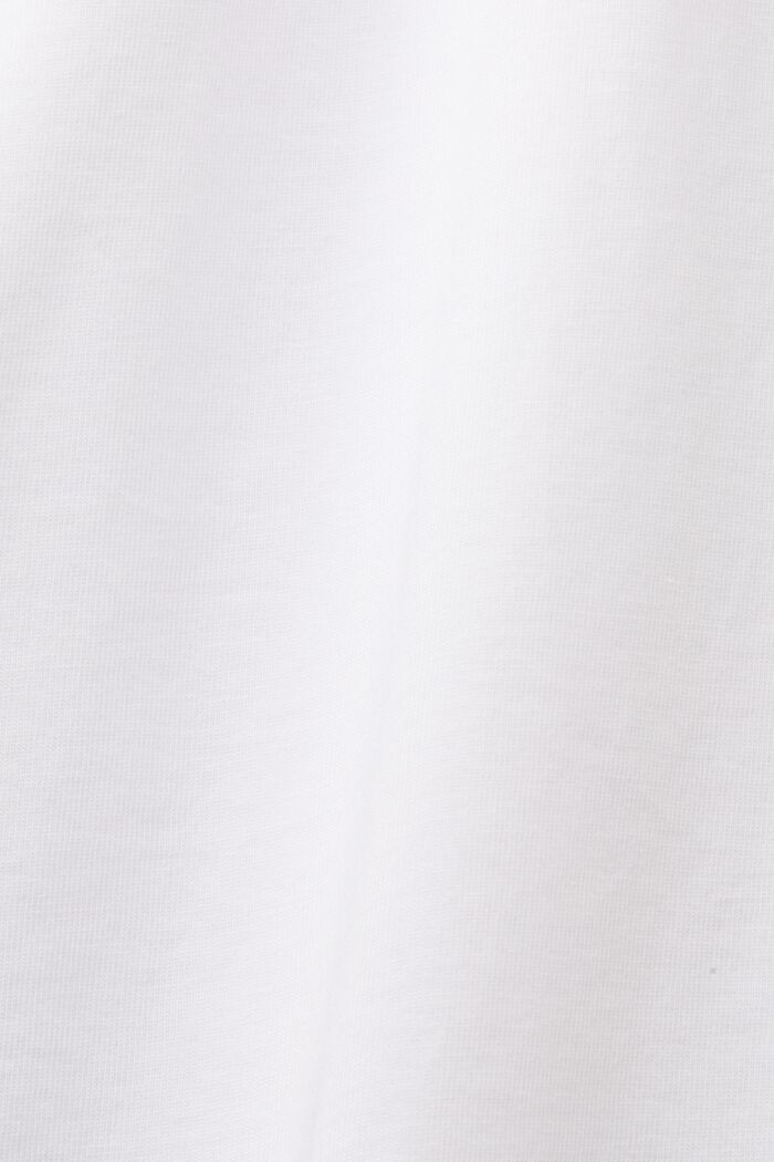 T-shirt z dżerseju z nadrukiem na piersi, 100% bawełna, WHITE, detail image number 5