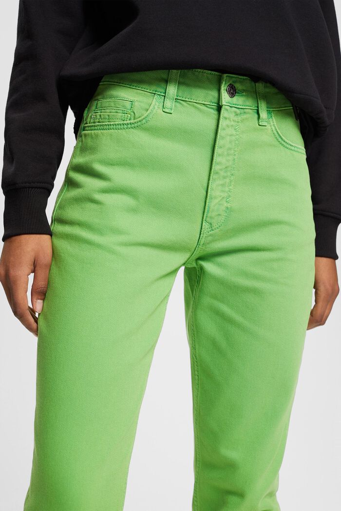 Twillowe spodnie o fasonie mom fit, GREEN, detail image number 2