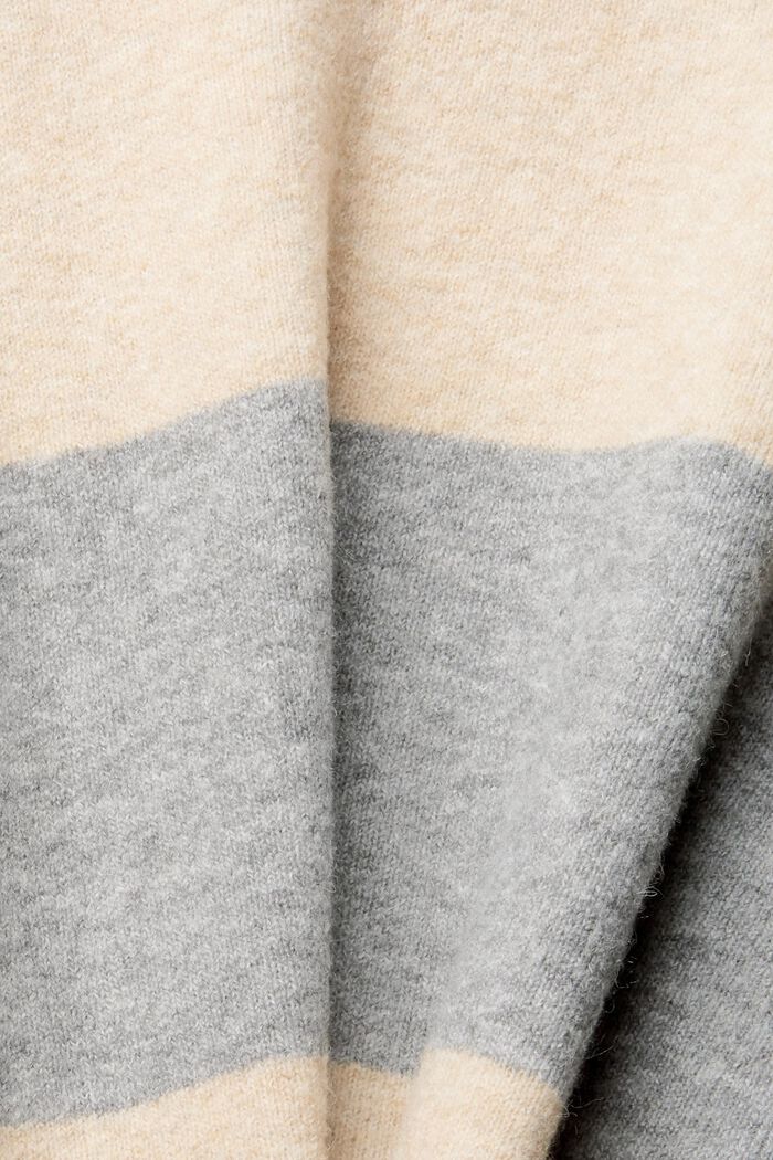 Z wełną: sweter w paski, MEDIUM GREY, detail image number 1
