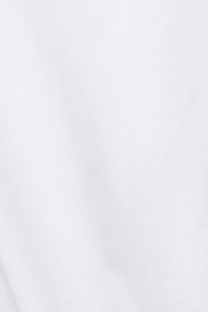 T-shirt z okrągłym dekoltem i nadrukiem, 100% bawełny, WHITE, detail image number 5