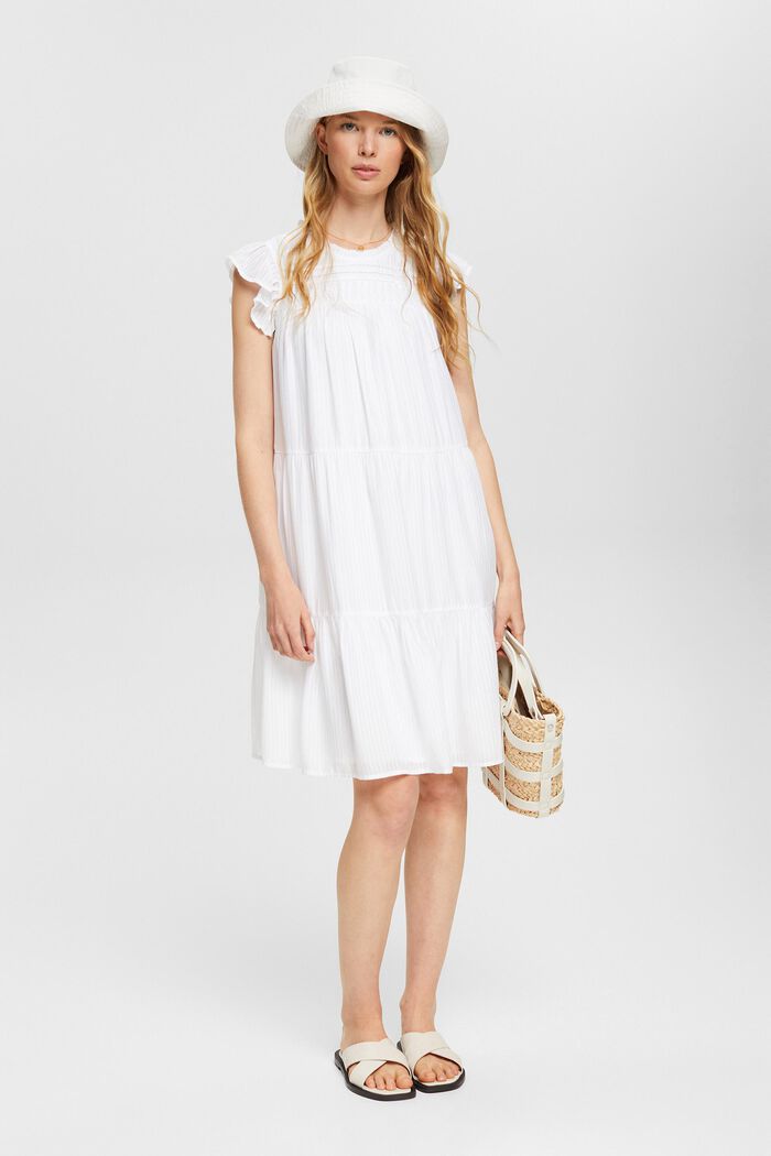 Sukienka w delikatne paski, WHITE, detail image number 1