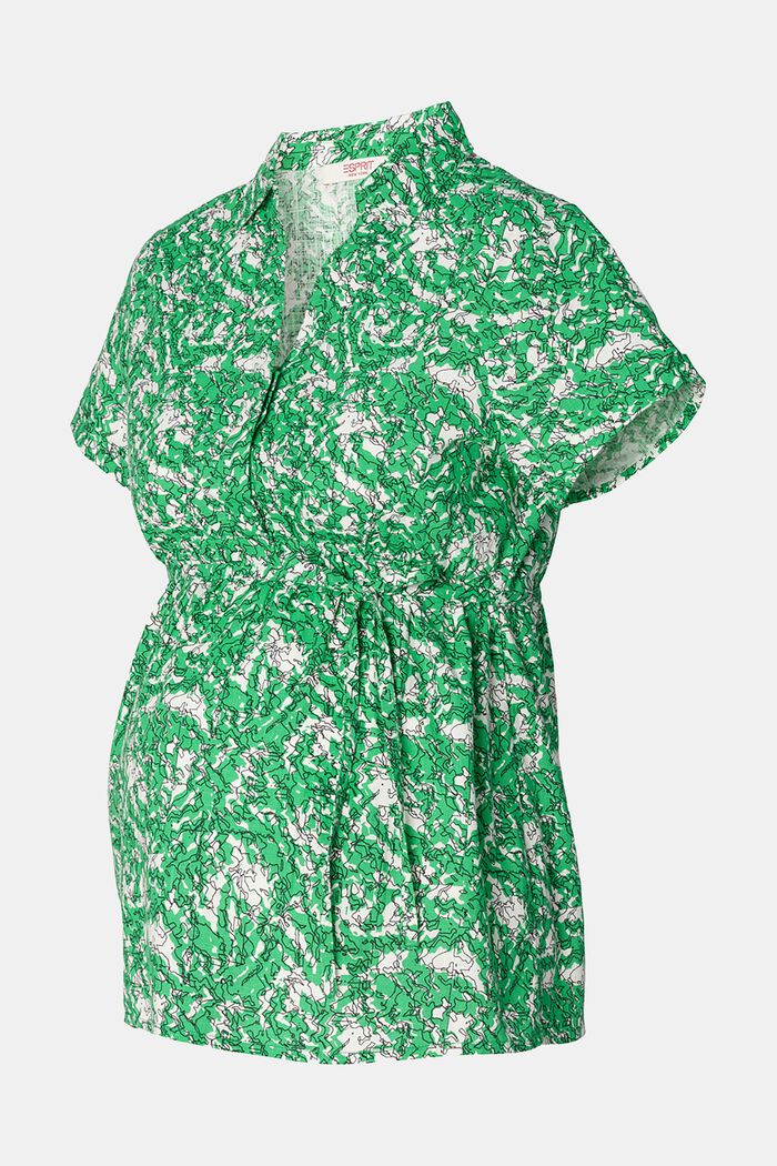 MATERNITY Wzorzysta bluzka, BRIGHT GREEN, detail image number 4