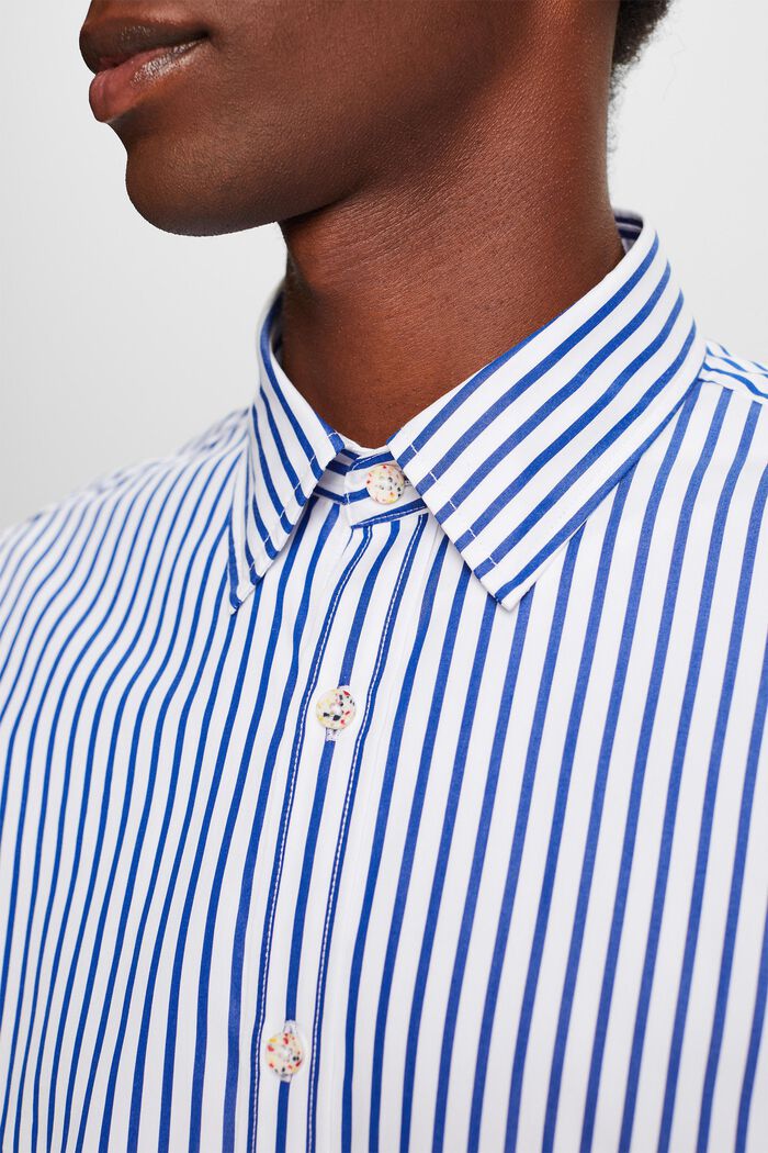 Koszula z paski z popeliny bawełnianej, BRIGHT BLUE, detail image number 2