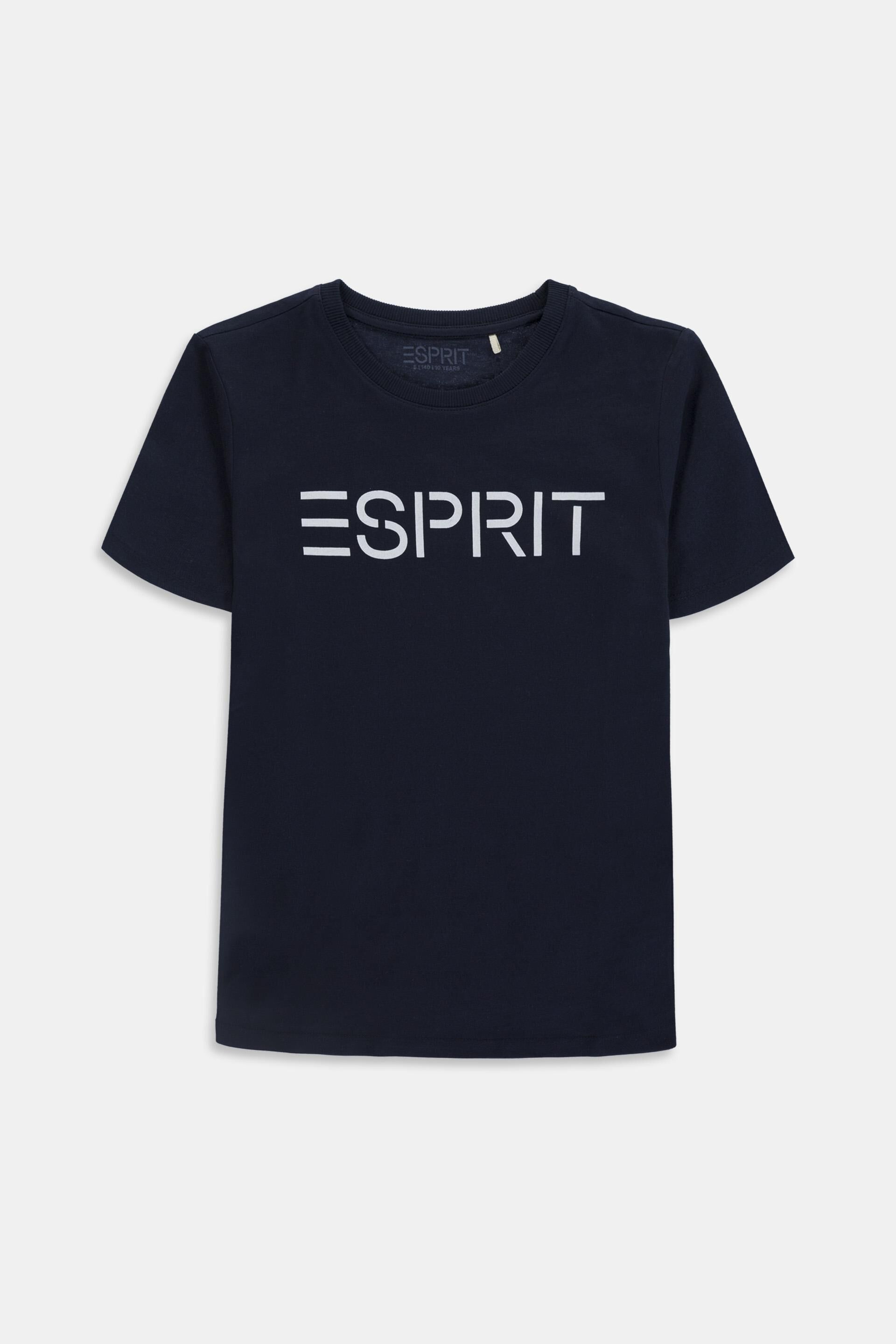 Moda Koszulki Koszulki podkreślające sylwetkę Esprit Koszulka o kroju podkre\u015blaj\u0105cym sylwetk\u0119 bia\u0142y-czarny Wz\u00f3r w kwiaty 
