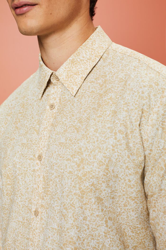 Wzorzysta koszula, 100% bawełny, SAND, detail image number 2