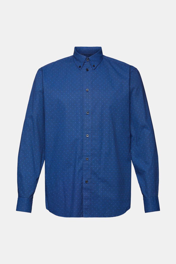 Wzorzysta koszula z przypinanym kołnierzykiem, 100% bawełny, BRIGHT BLUE, detail image number 5