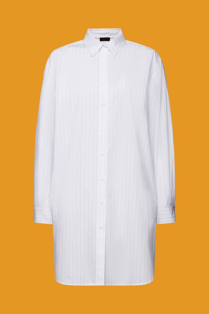 Koszulowa sukienka w paski, 100% bawełny, WHITE, detail image number 7
