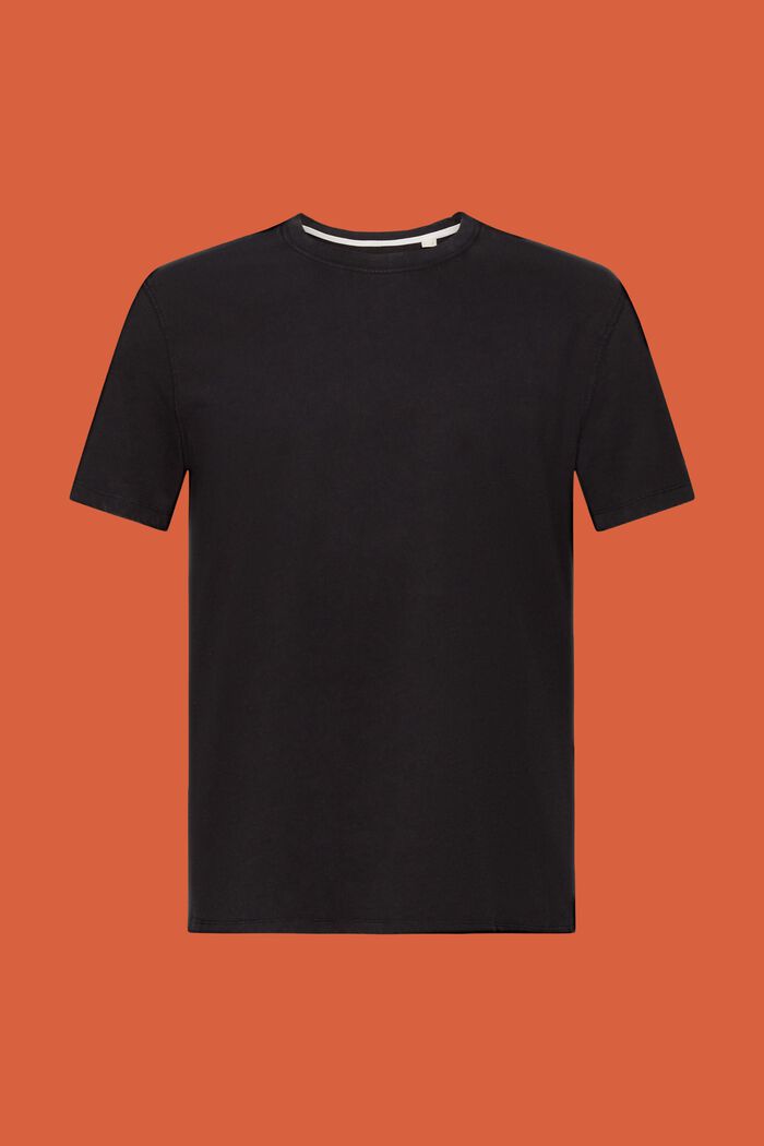 Farbowany po uszyciu T-shirt z jerseyu, 100% bawełna, BLACK, detail image number 6