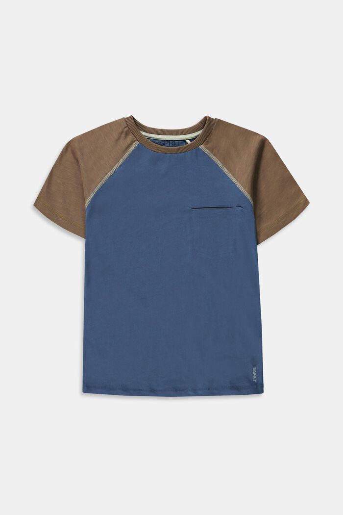 T-shirt w 100% z bawełny, GREY BLUE, overview