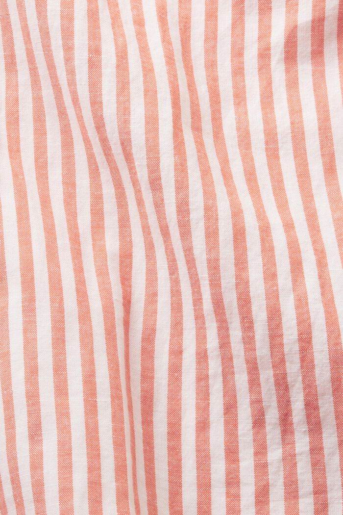 Koszula z paski z bawełnianej popeliny, BRIGHT ORANGE, detail image number 5