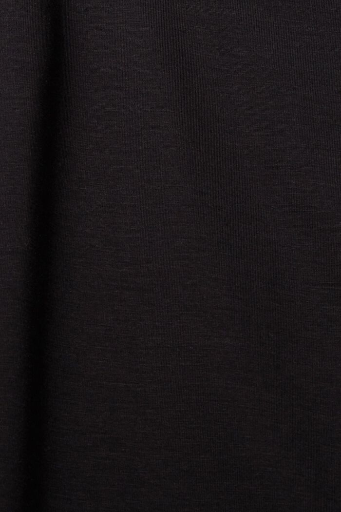 T-shirt z dekoltem w serek, TENCEL™, BLACK, detail image number 1
