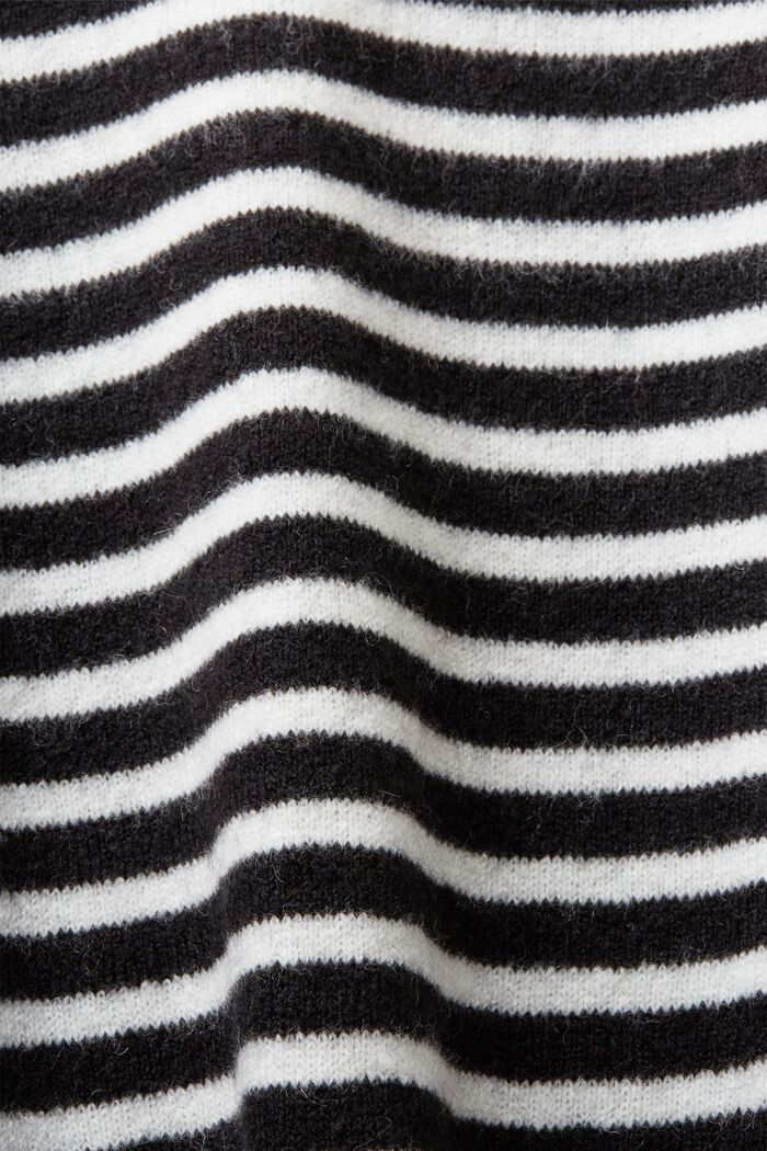 Dzianinowy sweter z szerokimi rękawami, NEW BLACK, detail image number 5