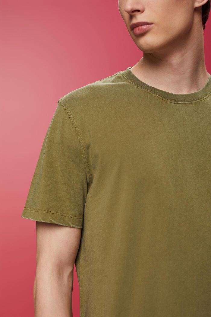 Farbowany po uszyciu T-shirt z jerseyu, 100% bawełna, OLIVE, detail image number 2
