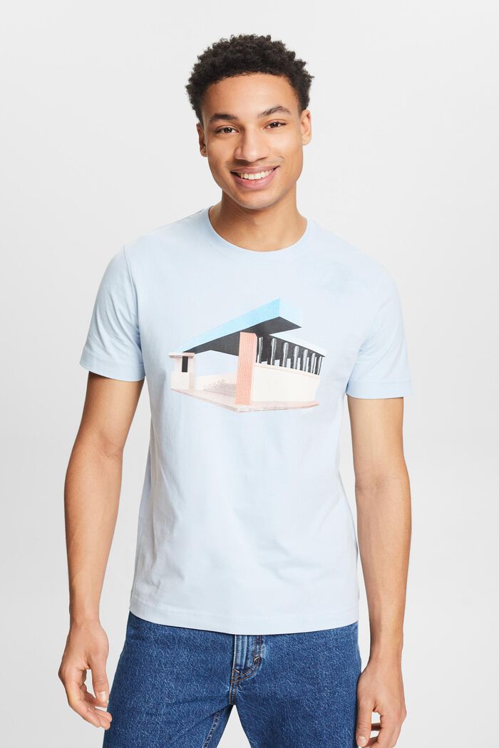 T-shirt z graficznym nadrukiem, LIGHT BLUE, detail image number 0