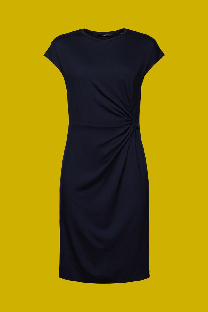 Sukienka z dżerseju, LENZING™ ECOVERO™, NAVY, detail image number 6
