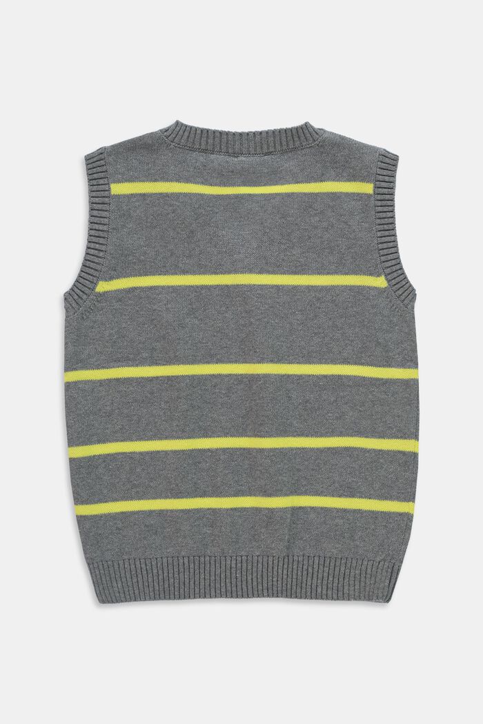 Sweter bez rękawów z dekoltem w serek, GUNMETAL, detail image number 1