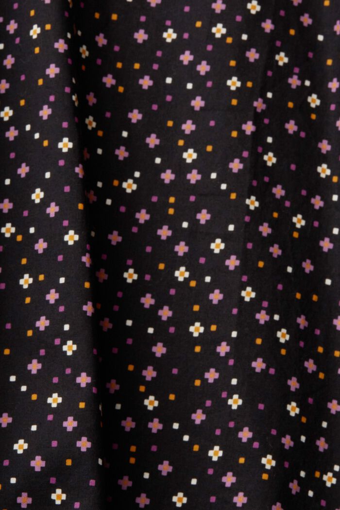 Bluzka ze wzorem, bawełna organiczna, BLACK, detail image number 4