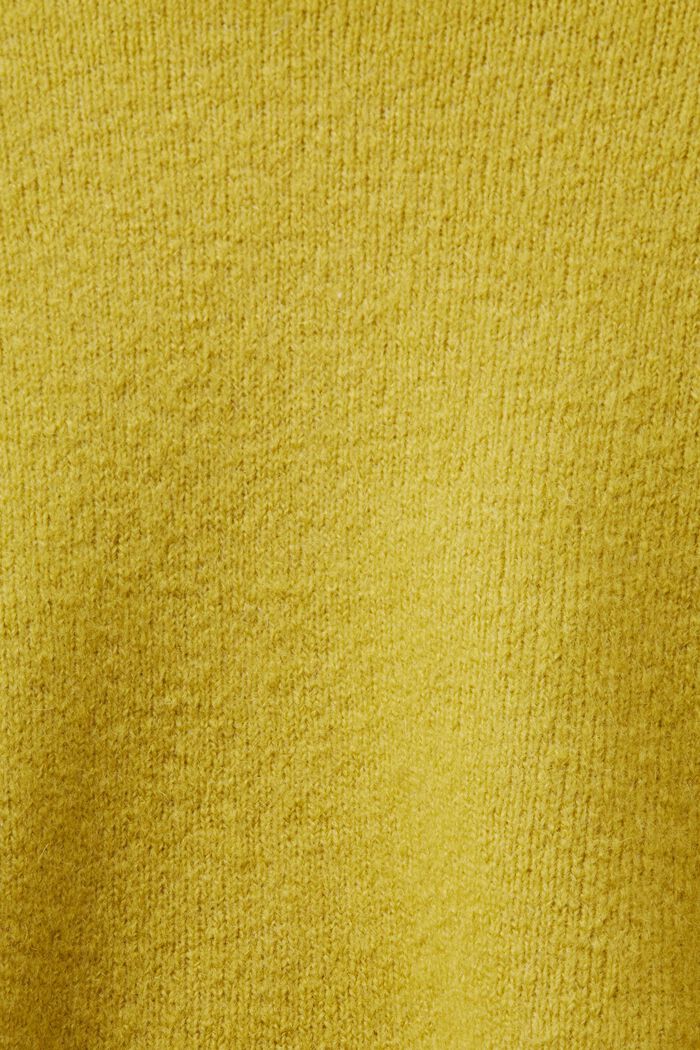 Sweter z półgolfem z wełną, PISTACHIO GREEN, detail image number 6