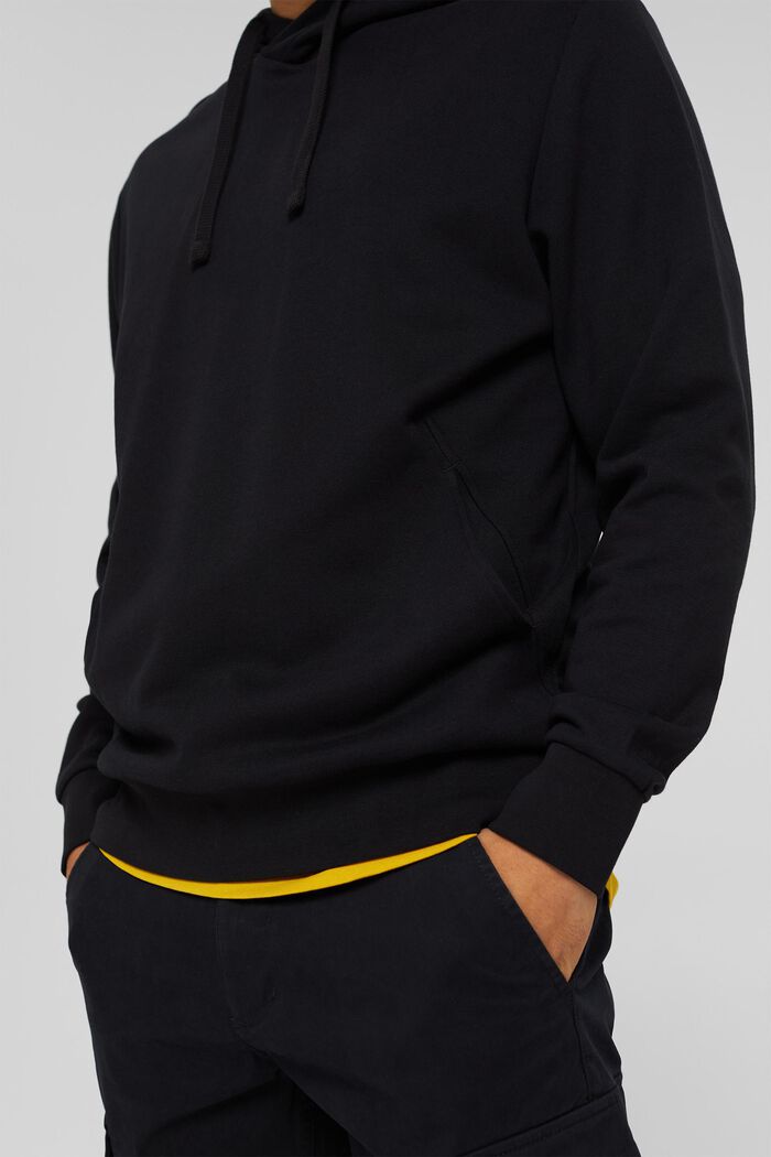 Bluza z kapturem z dzianiny dresowej z bawełny/TENCELU™, BLACK, detail image number 7