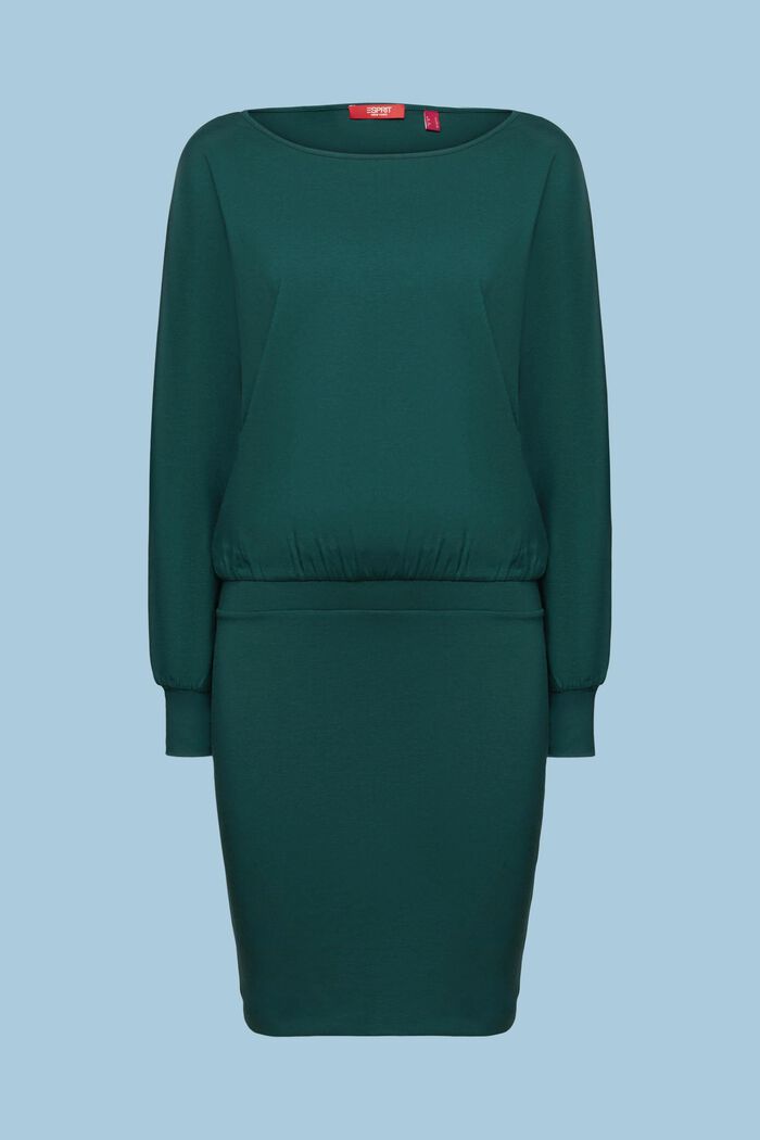 Sukienka mini z dżerseju, EMERALD GREEN, detail image number 5