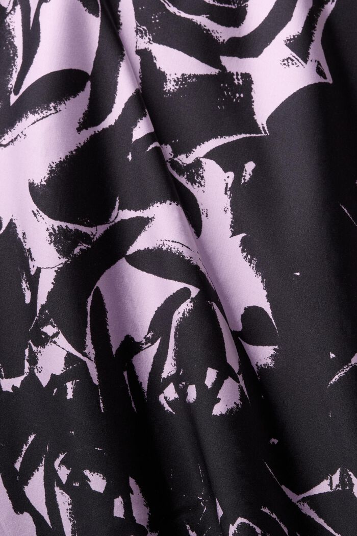 Satynowa spódnica midi z nadrukiem, NEW BLACK, detail image number 5