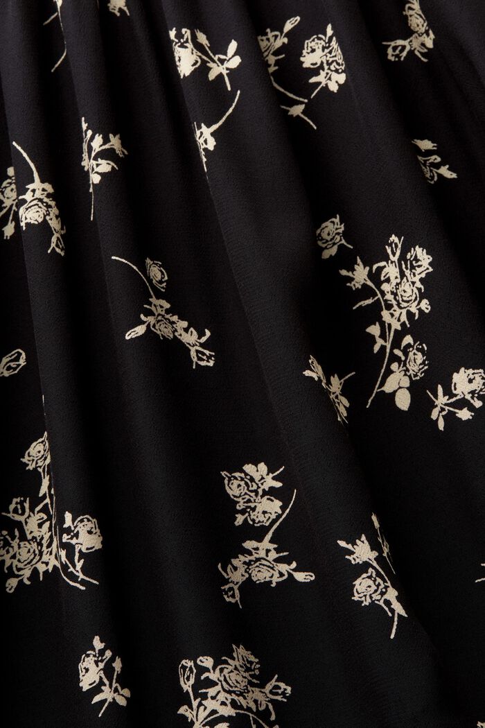 Sukienka midi z krepy z nadrukiem, BLACK, detail image number 5