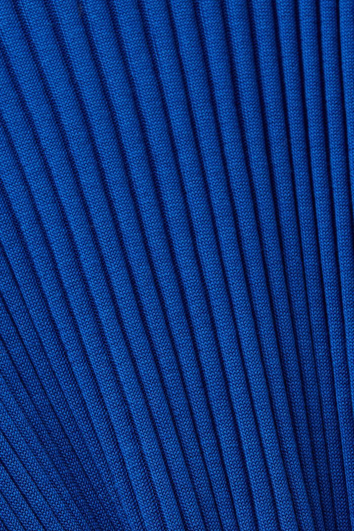 Sweter z prążkowanej dzianiny, BRIGHT BLUE, detail image number 5
