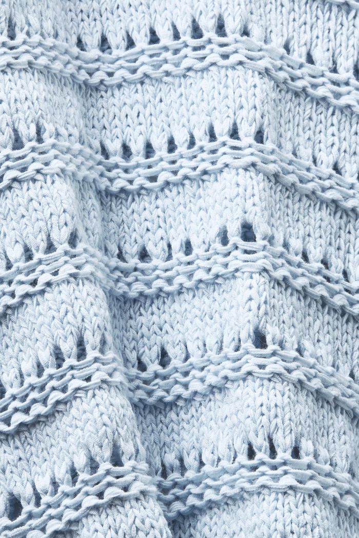 Ażurowy sweter, LIGHT BLUE, detail image number 4
