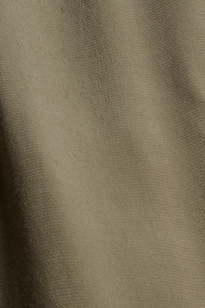 Dłuższa tunikowa bluzka z LENZING™ ECOVERO™, DARK KHAKI, detail image number 4