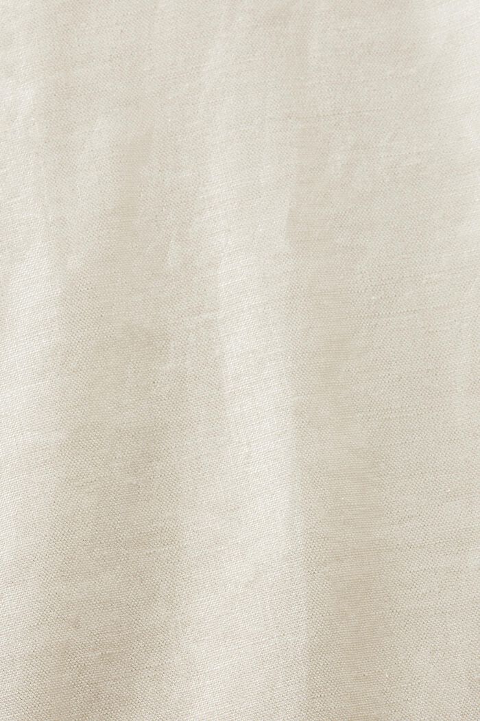 Bluzka z mieszanki z lnem z odkrytymi plecami, CREAM BEIGE, detail image number 5