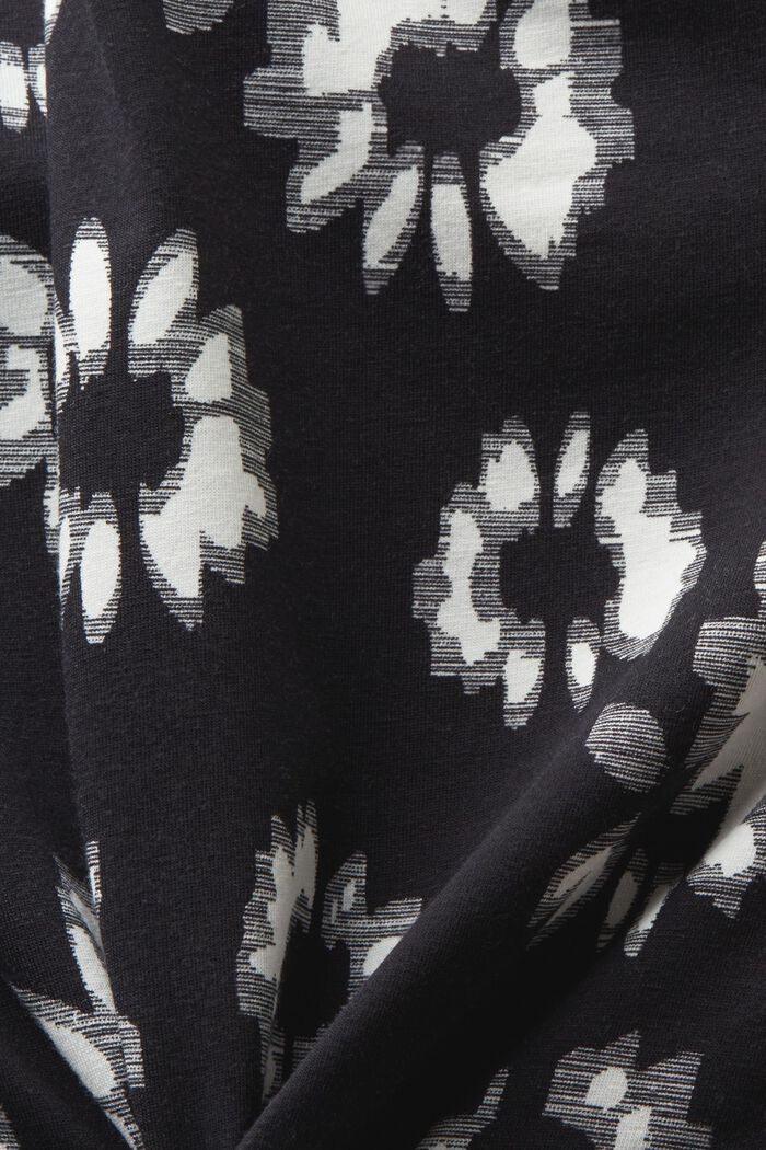 Bluzka z długim rękawem z nadrukiem, BLACK, detail image number 6