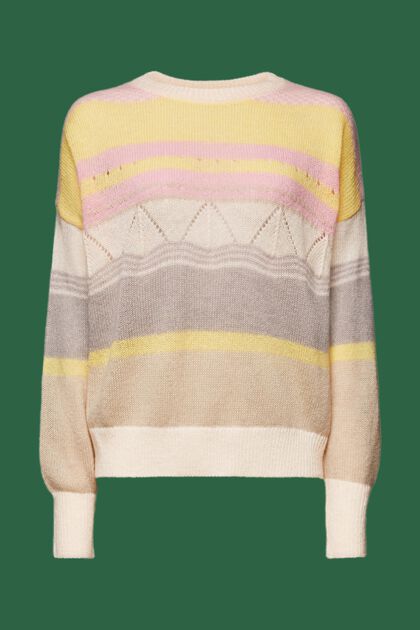 Sweter z okrągłym dekoltem w paski