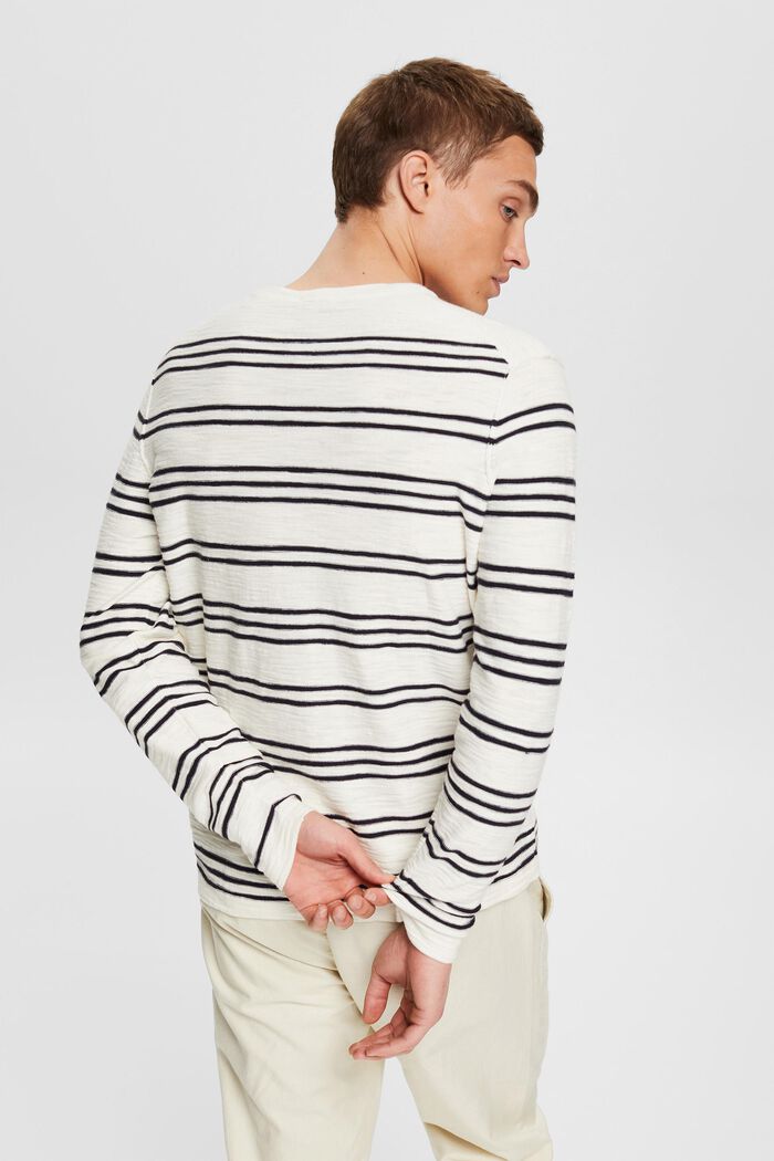 Sweter w paski, OFF WHITE, detail image number 3