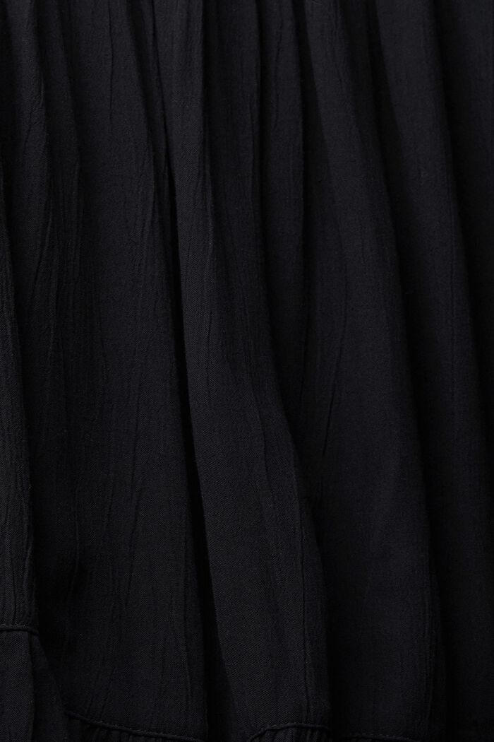 Sukienka mini z falbaną na dole, LENZING™ ECOVERO™, BLACK, detail image number 4